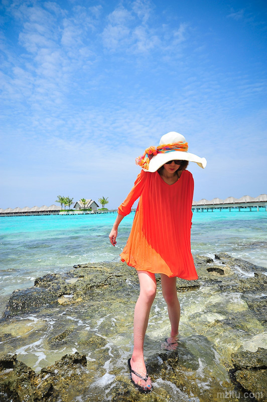 美女碧海蓝天,幽幽（YOYO）小姐的马尔代夫之旅