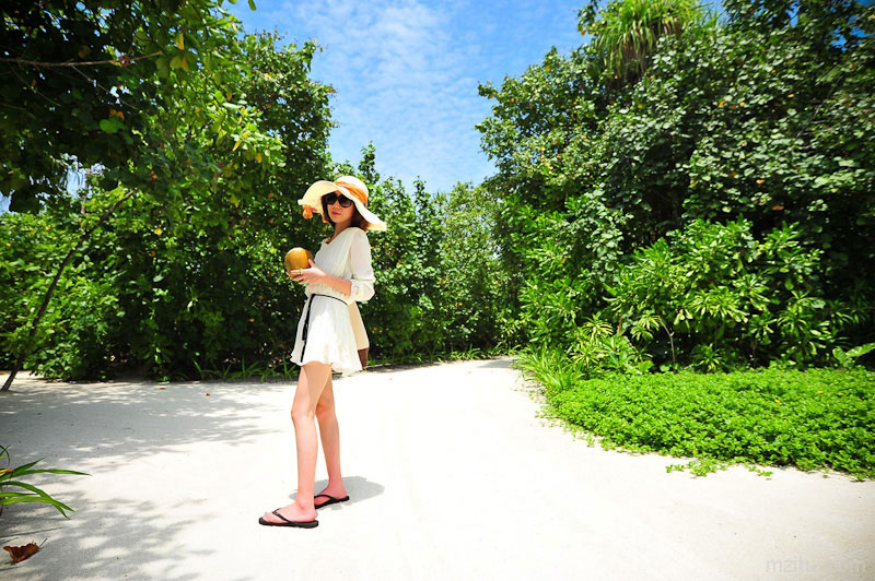 美女碧海蓝天,幽幽（YOYO）小姐的马尔代夫之旅